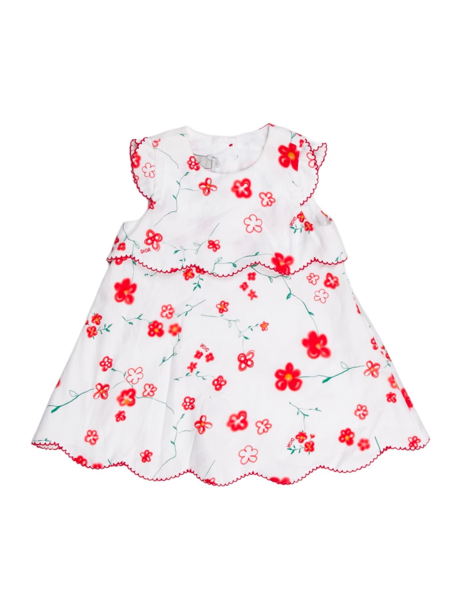 Baby Dior Girls' Sleeveless Floral Print Dress w/ Tags