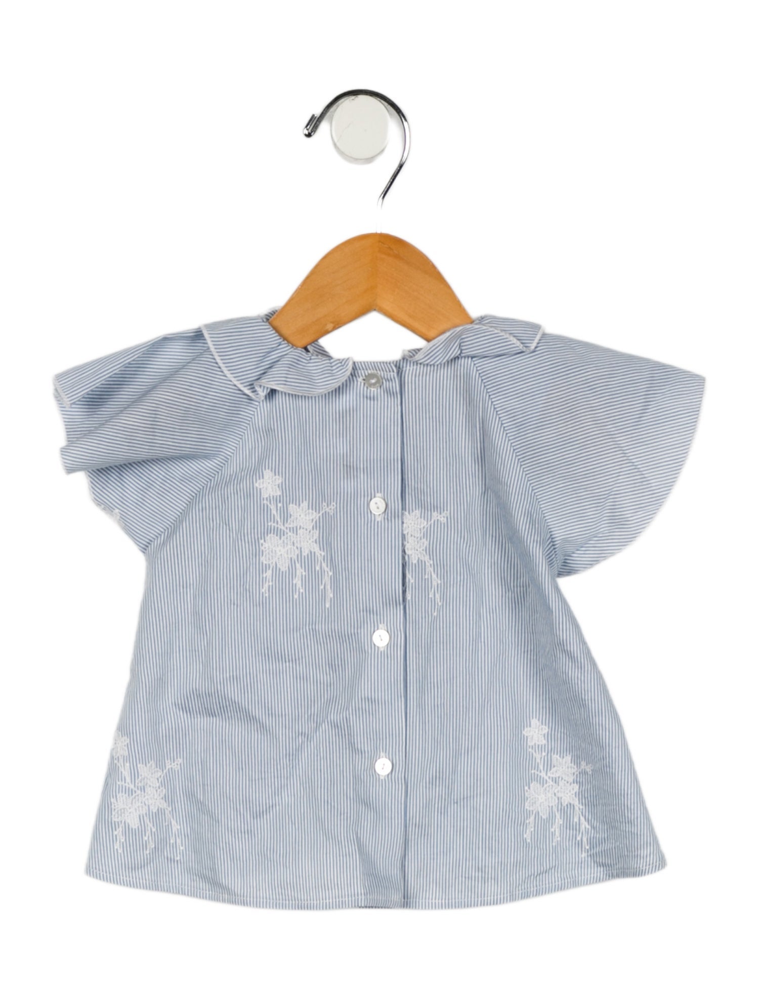 Baby Dior Infant' Embroidered Ruffle Top