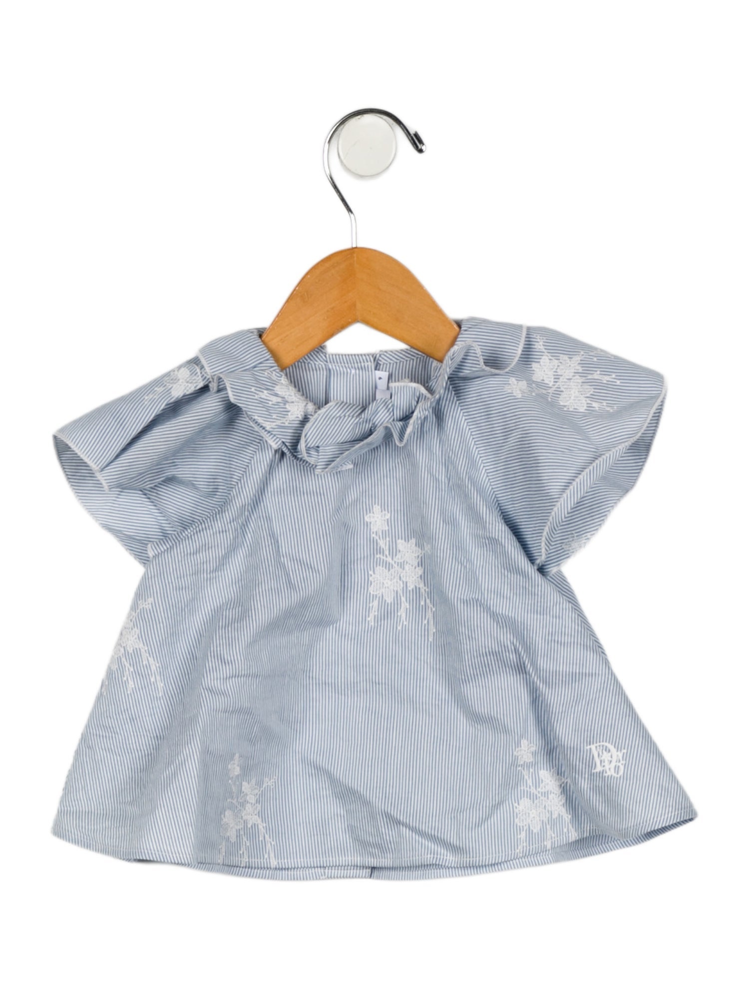 Baby Dior Infant' Embroidered Ruffle Top