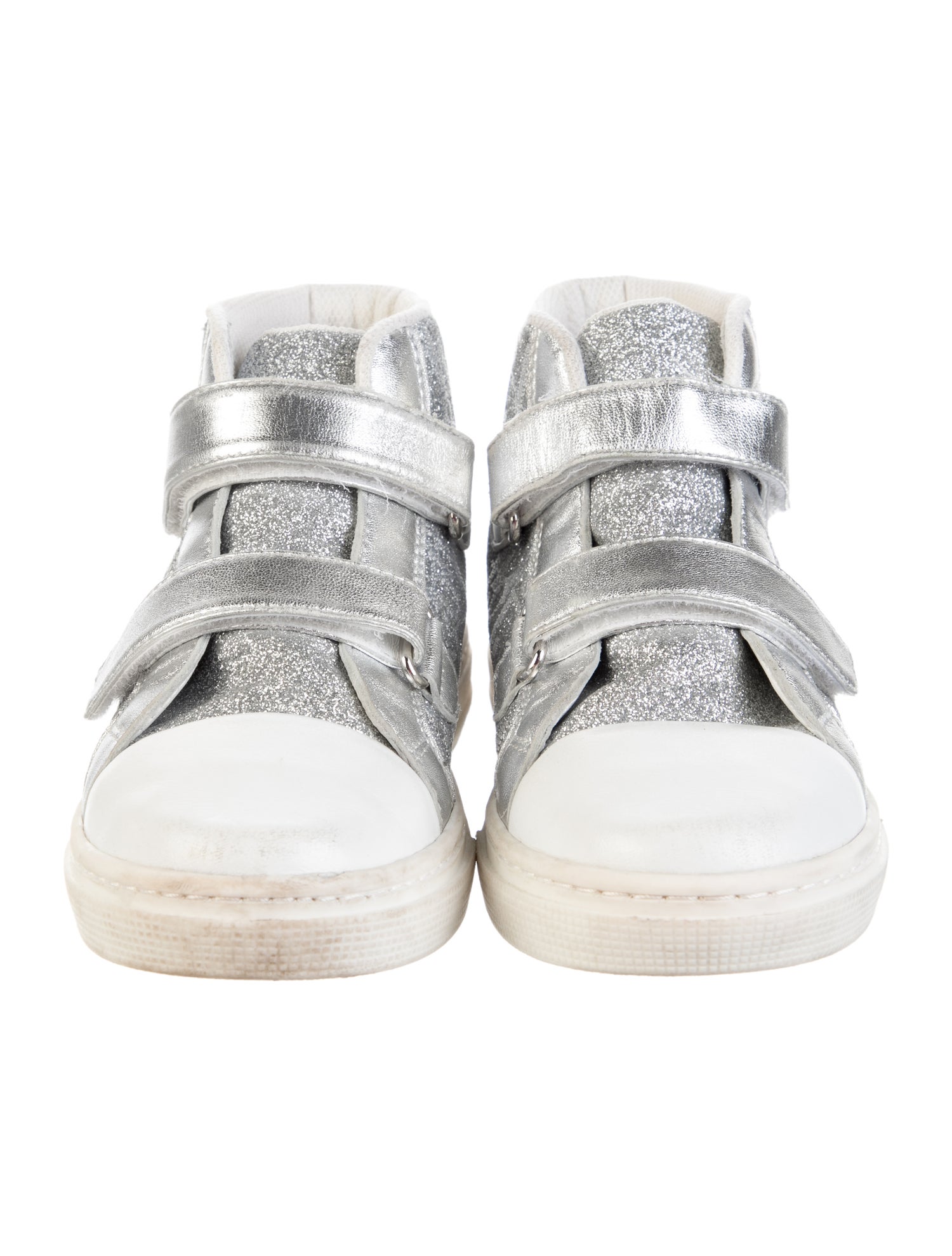 Baby Dior Glitter Accent High Top Sneakers