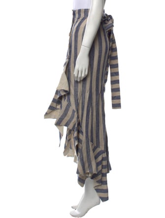 by Efrain Mogollon Striped Midi Length Skirt