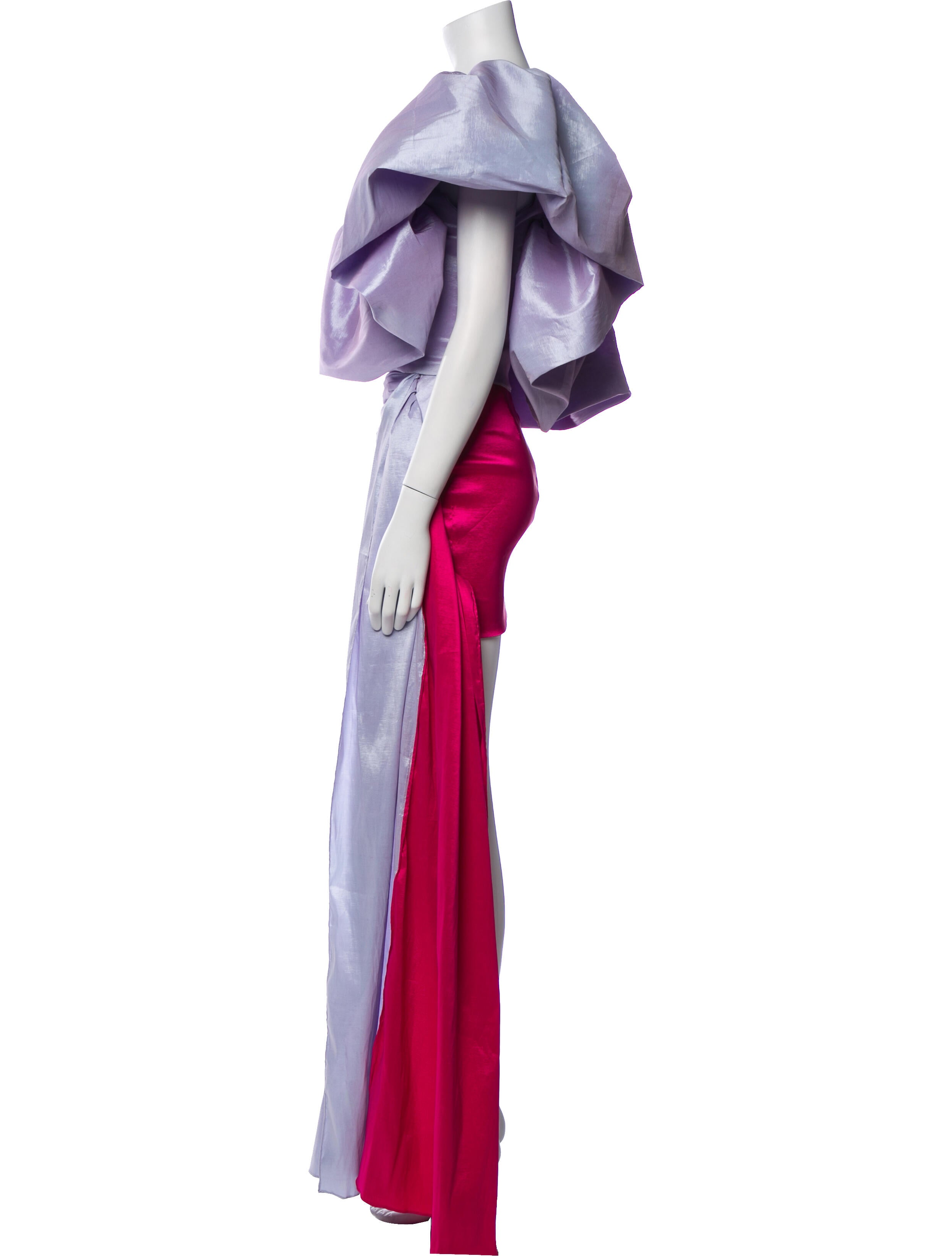 by Efrain Mogollon Colorblock Pattern Dress Set