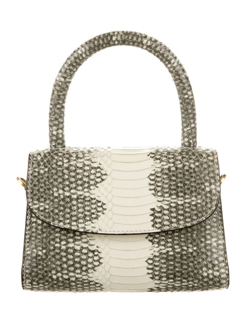 By Far Embossed Mini Satchel black