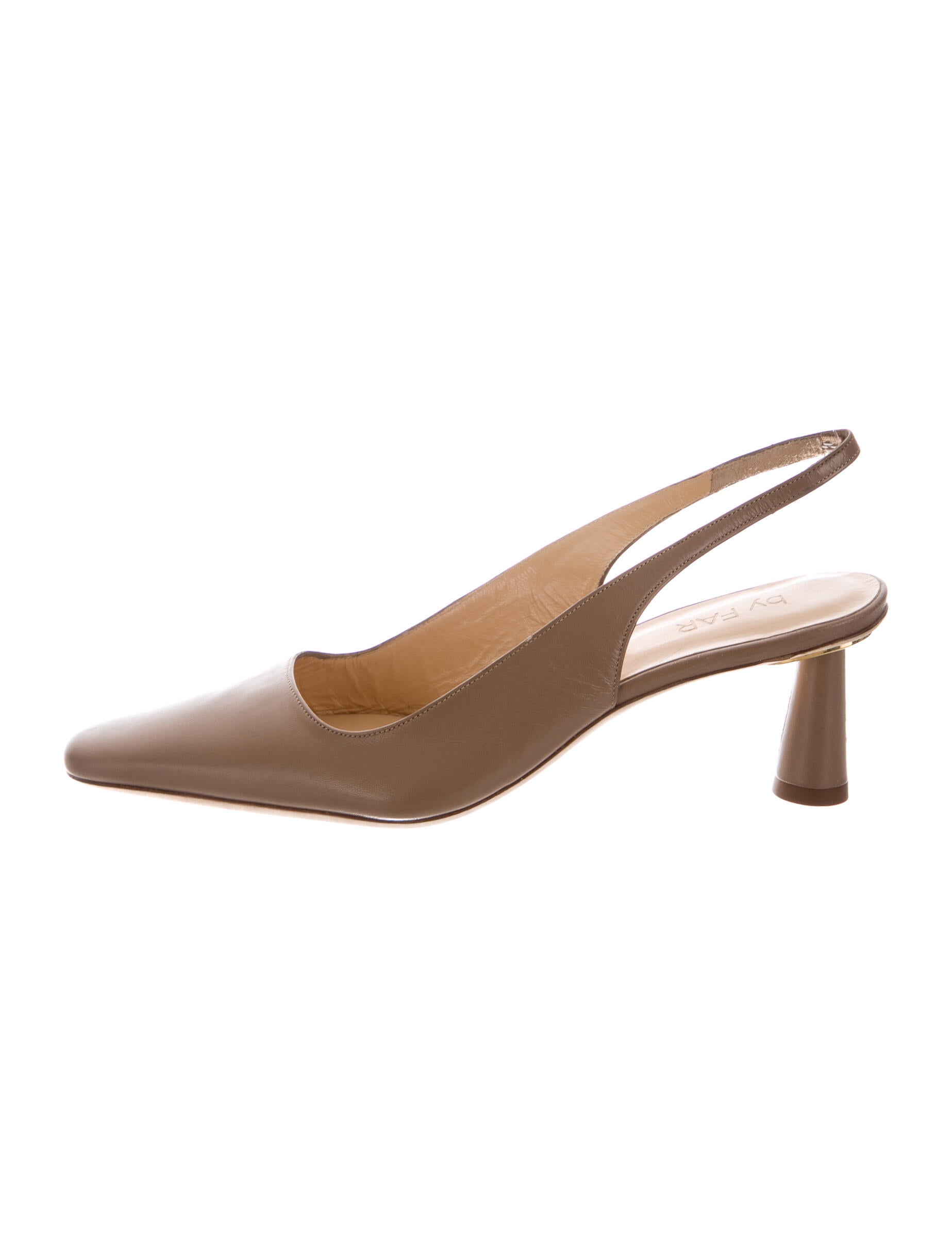 By Far Leather Slingback Pumps