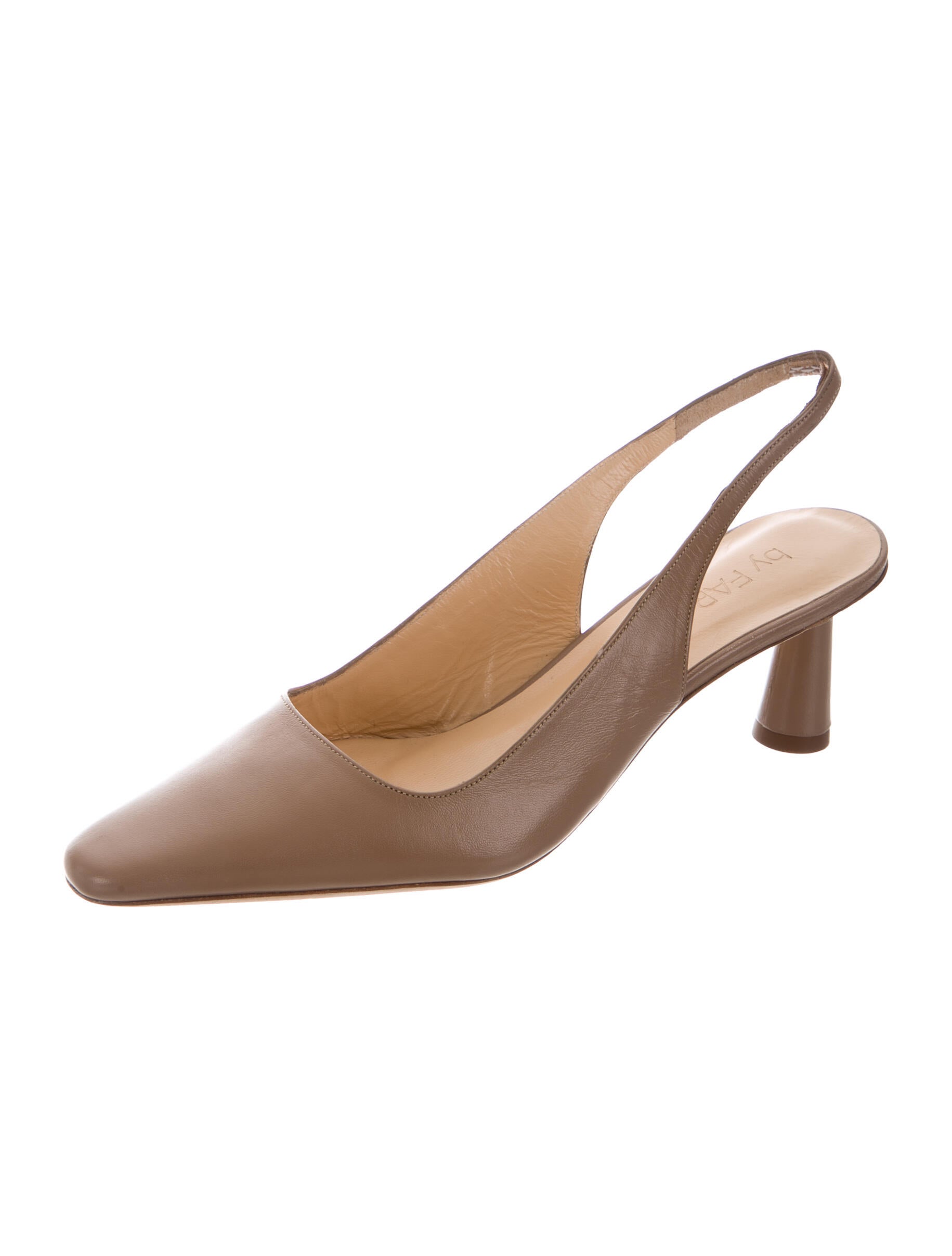 By Far Leather Slingback Pumps