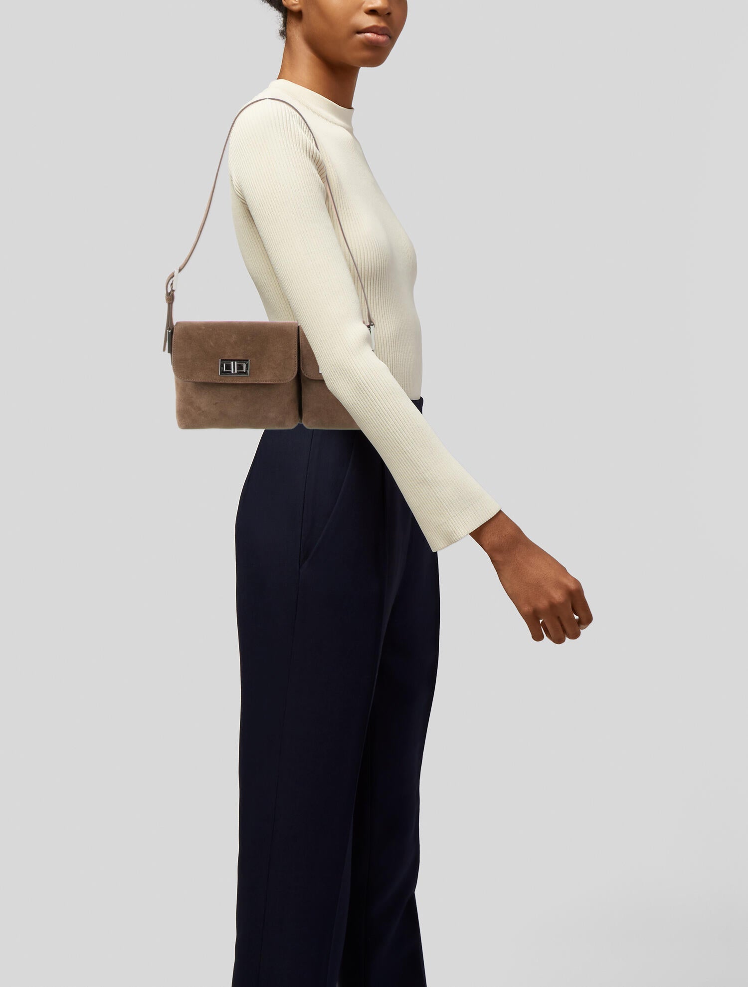 トートバッグ BY FAR Brown Leather Billy Shoulder Bag Billy Tote Dryland Creased Calf Leather Shoulder Bag – BY FAR