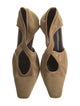 By Far Canvas Leather Trim Embellishment D'Orsay Pumps