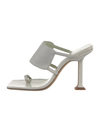 By Far Leather Slides