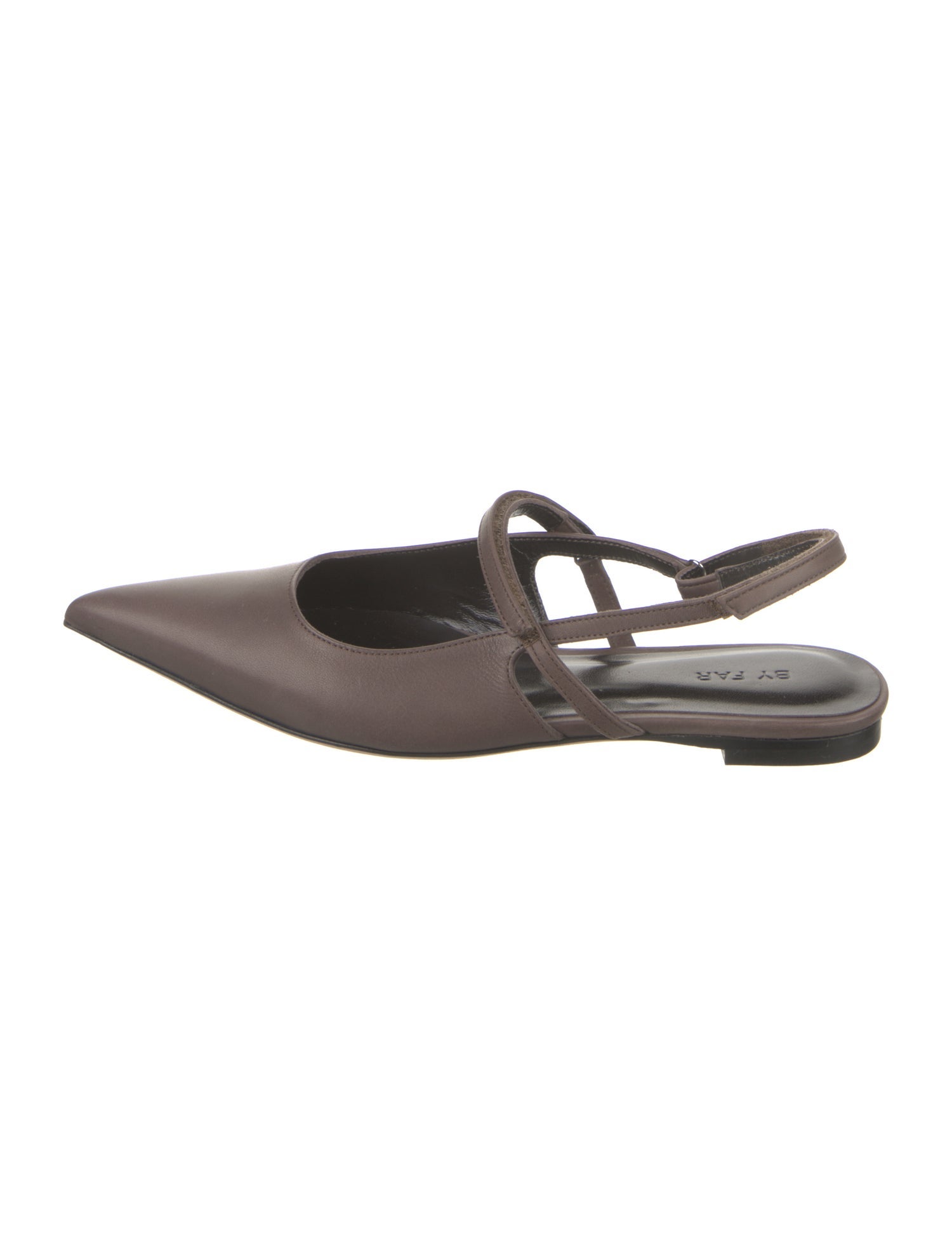 By Far Leather Slingback Flats