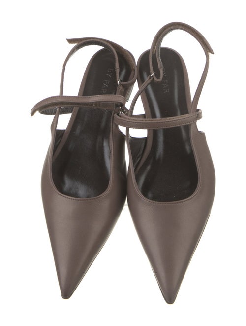 By Far Leather Slingback Flats