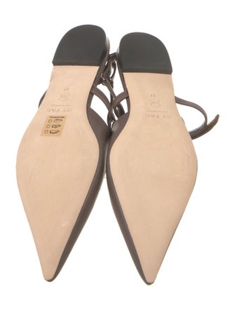 By Far Leather Slingback Flats