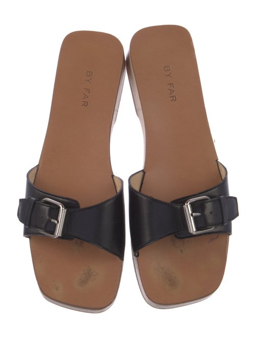 By Far Leather Slides