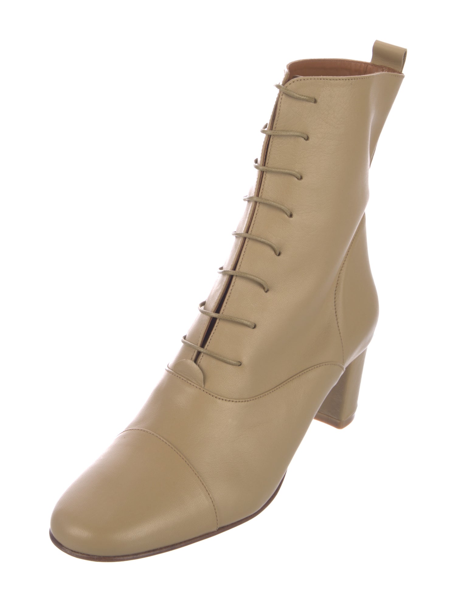 By Far Leather Lace-Up Boots