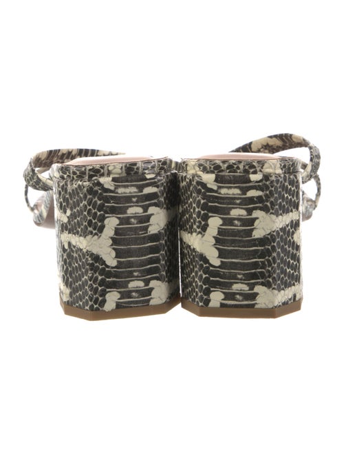 By Far Leather Animal Print Slides