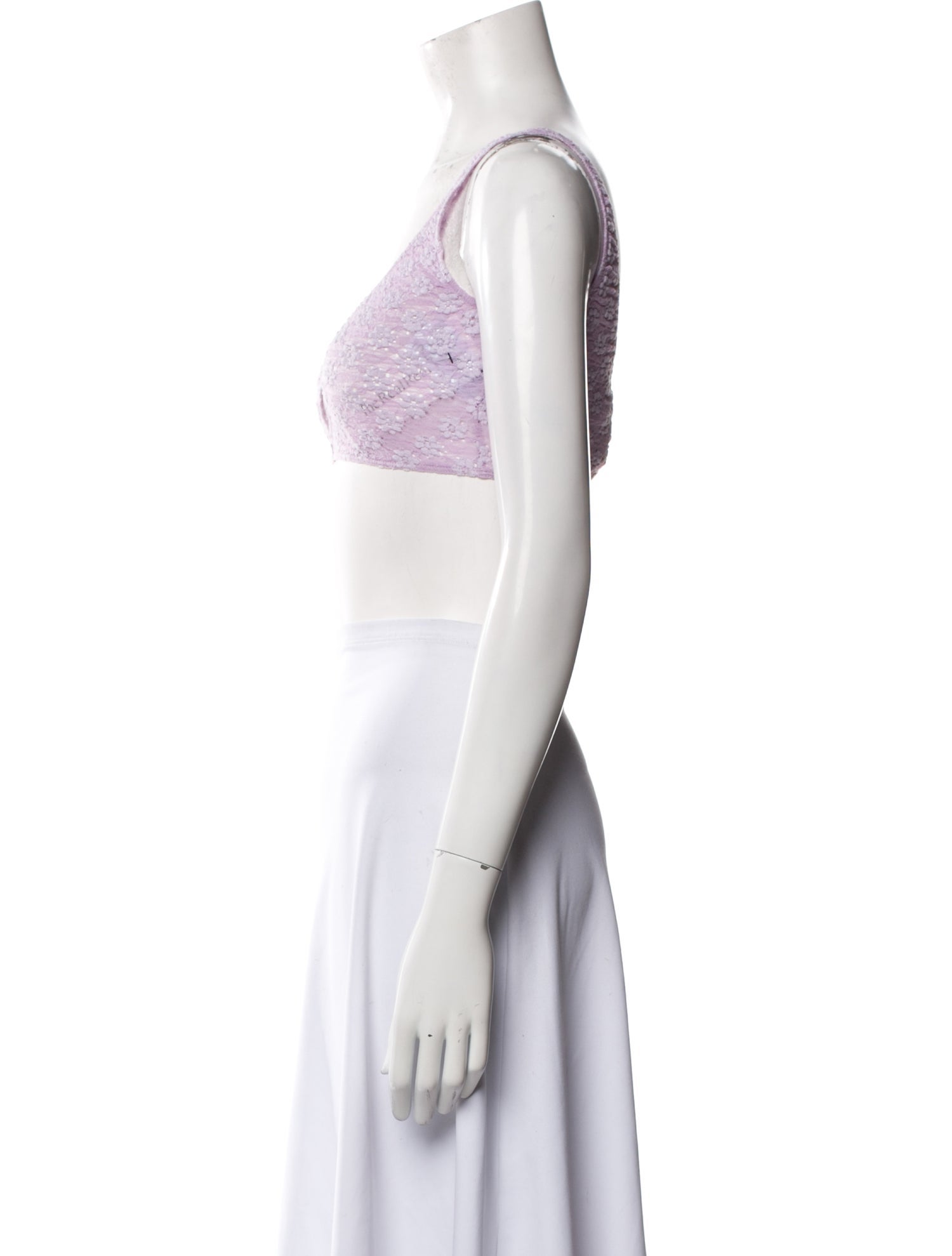 By Far Scoop Neck Sleeveless Crop Top w/ Tags