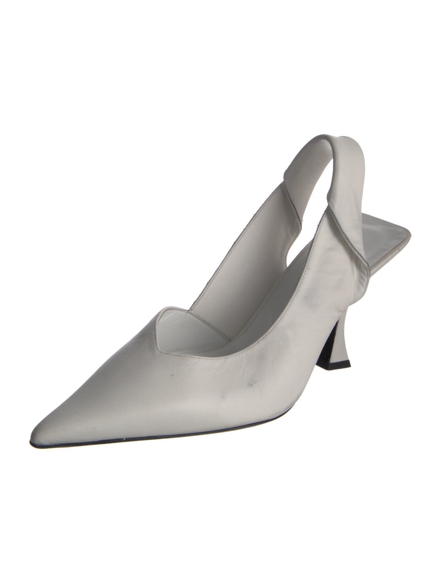 By Far Leather Slingback Pumps