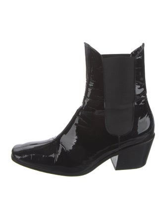 By Far Patent Leather Chelsea Boots
