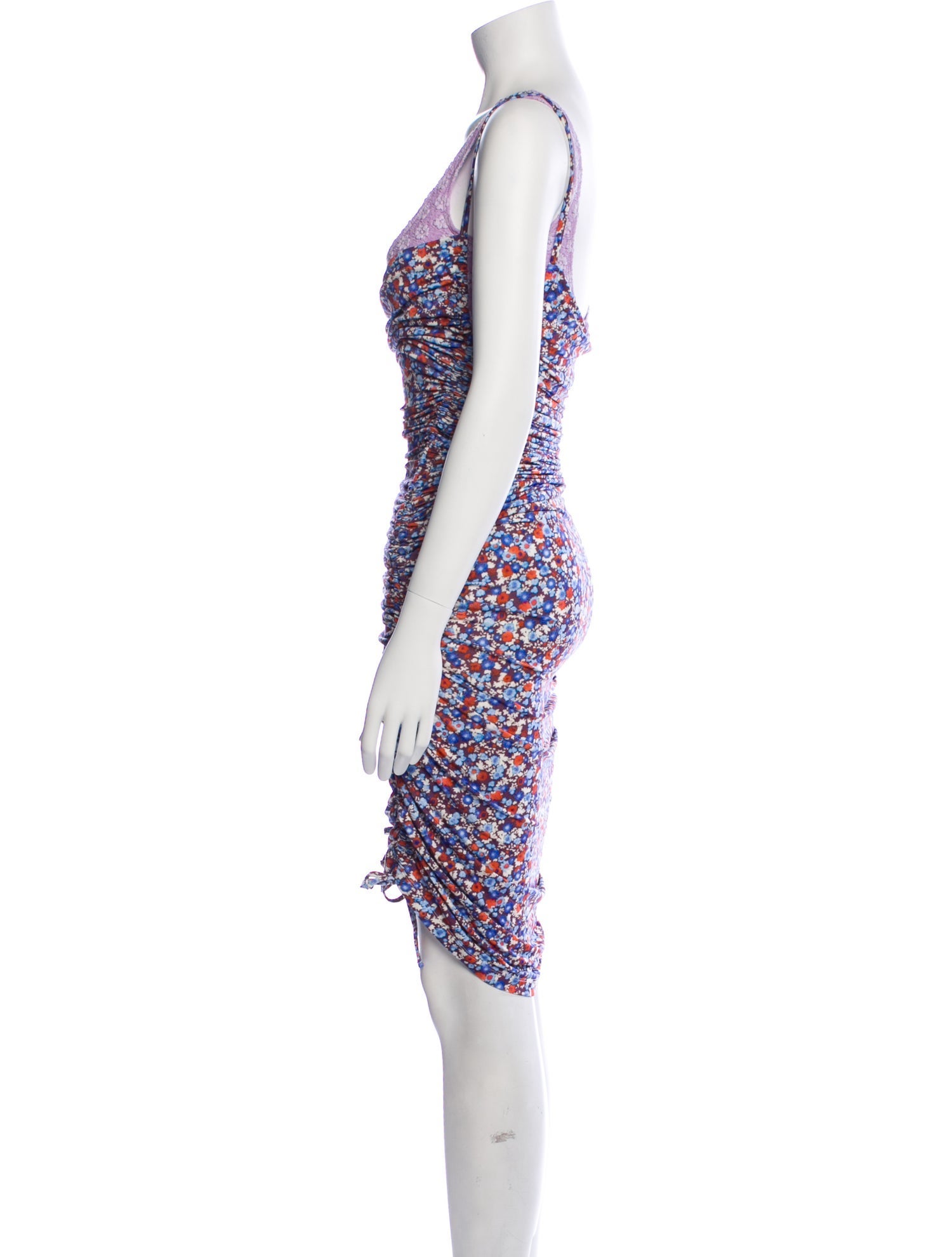 By Far Floral Print Mini Dress w/ Tags