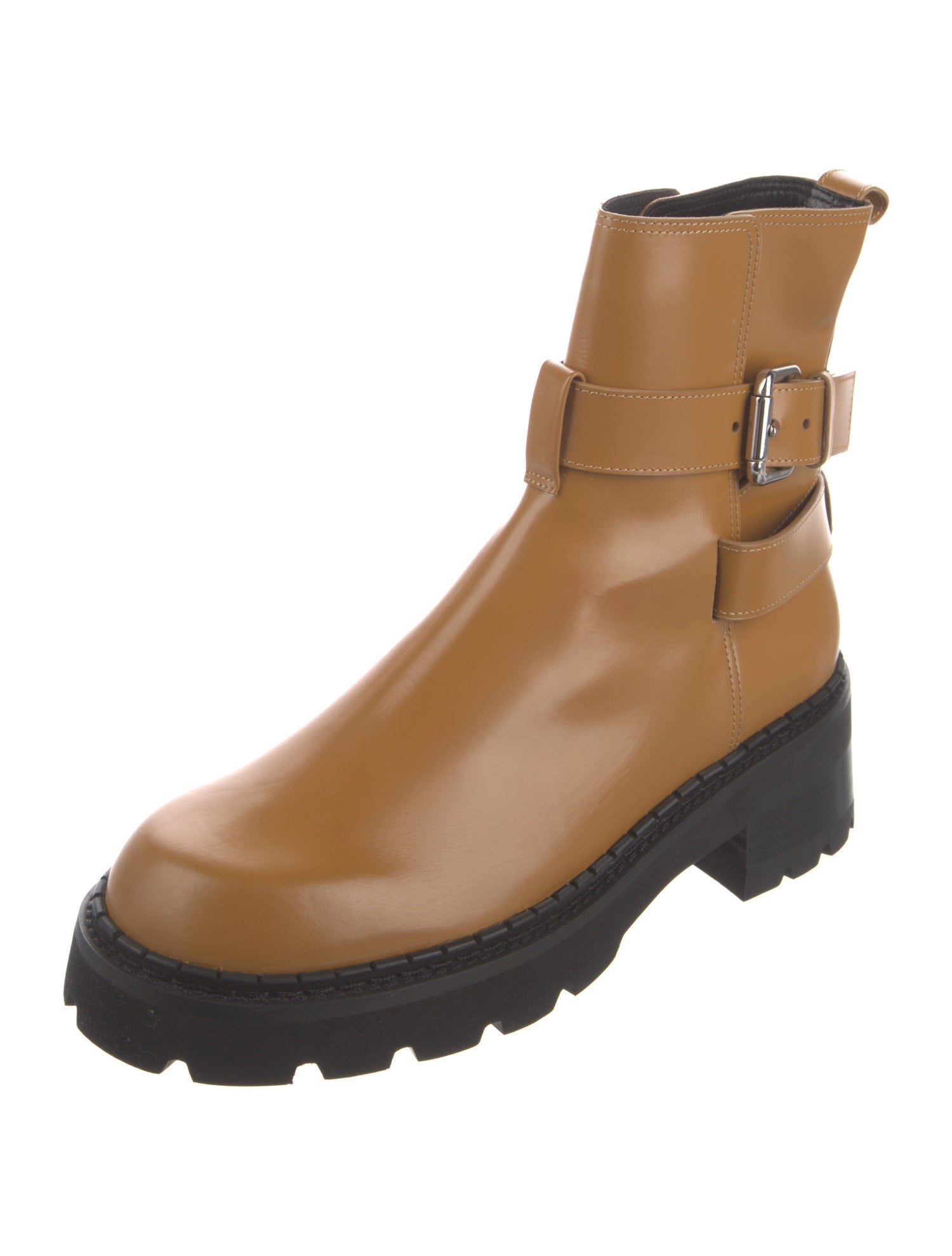 By Far Leather Moto Boots