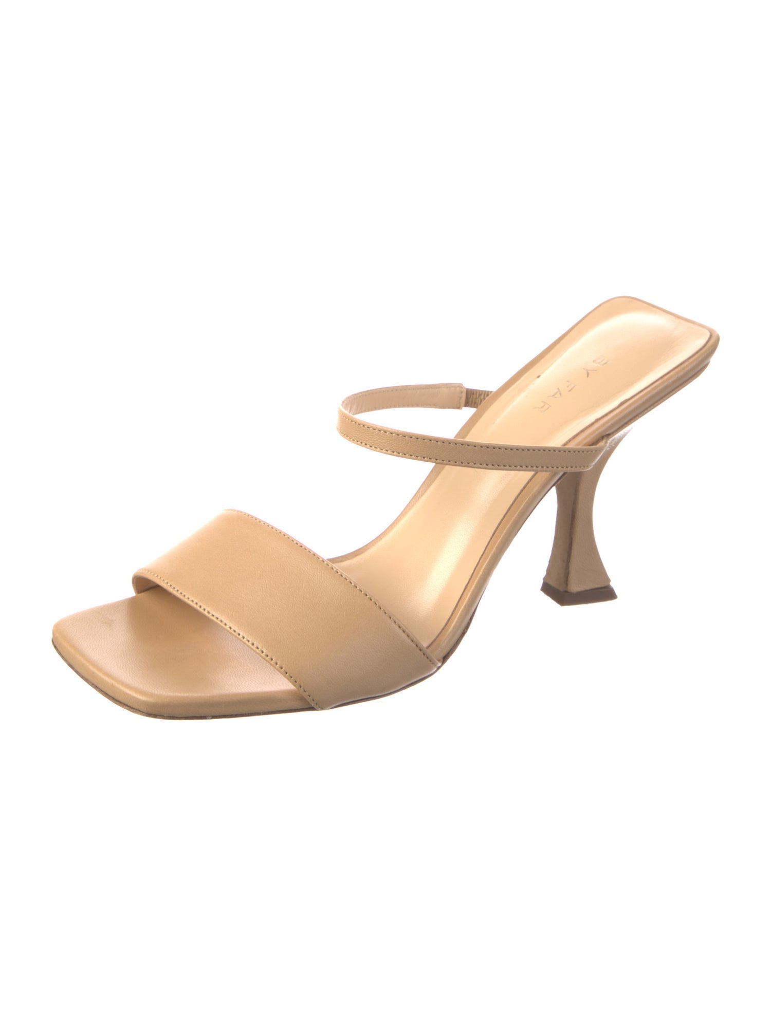 By Far Leather Slides