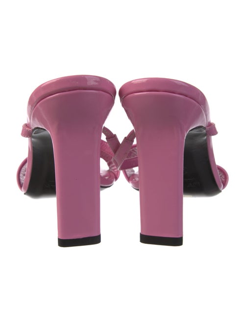 By Far Leather Printed Slides