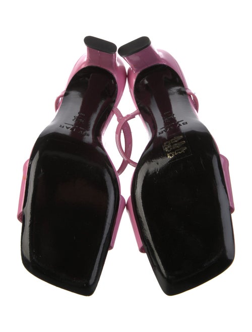 By Far Leather Printed Slides