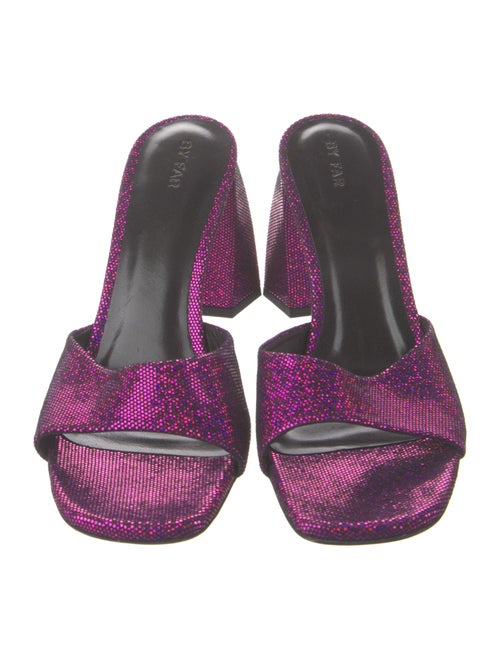 By Far Suede Printed Slides