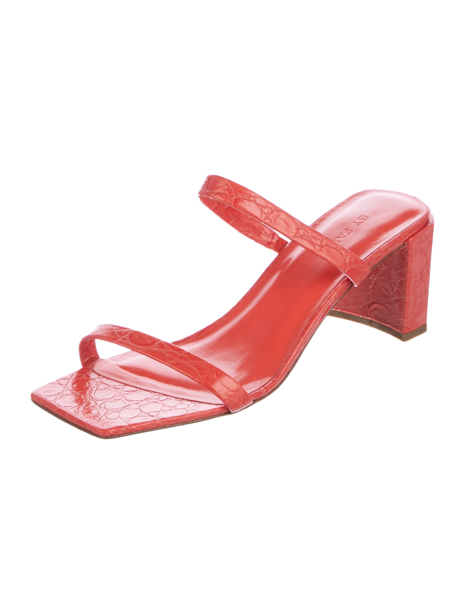 By Far Leather Slides