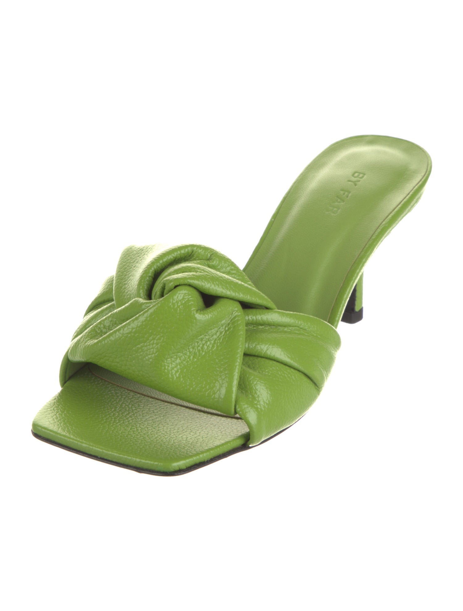 By Far Leather Slides