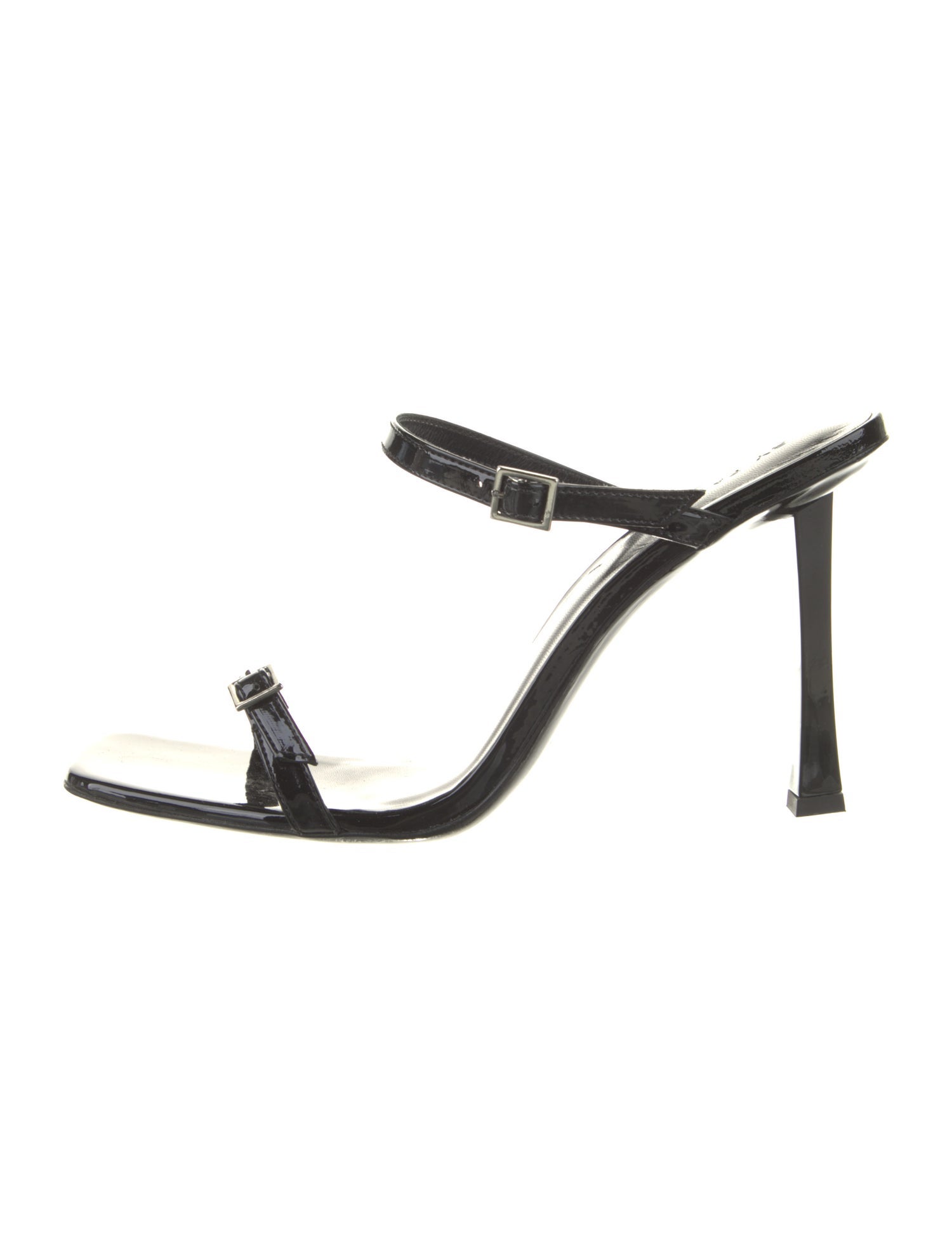 By Far Patent Leather Slides