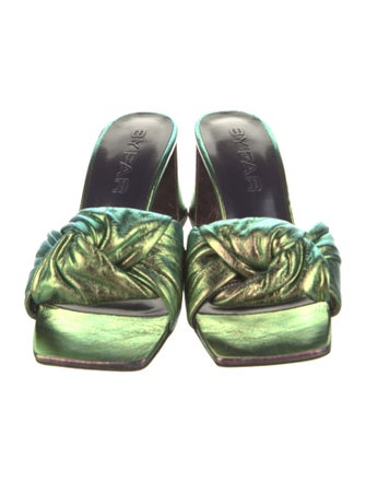 By Far Leather Slides