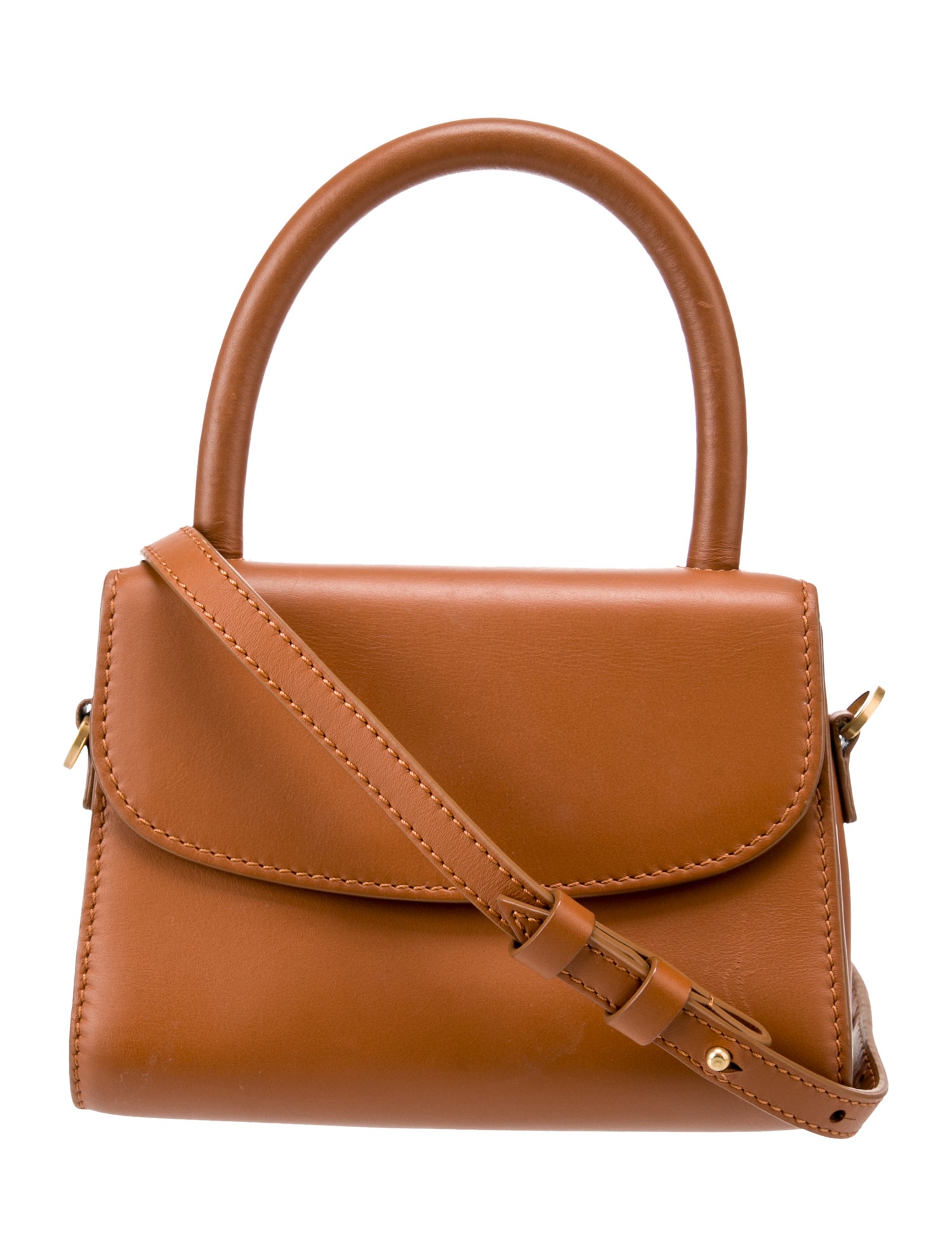 By Far Leather Top Handle Bag