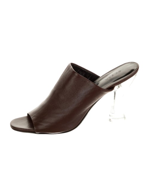 By Far Leather Slides