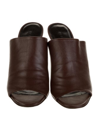 By Far Leather Slides