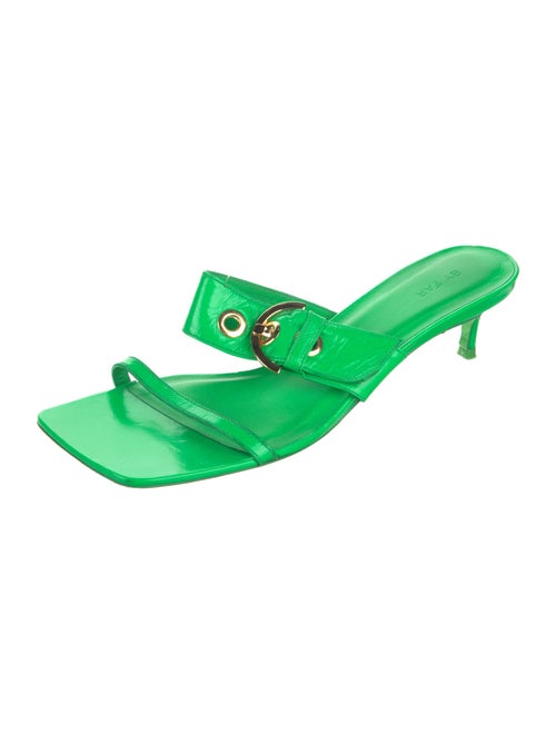 By Far Leather Slides