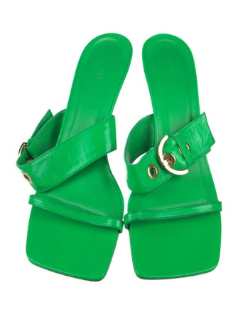 By Far Leather Slides