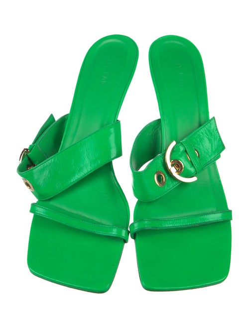 By Far Leather Slides