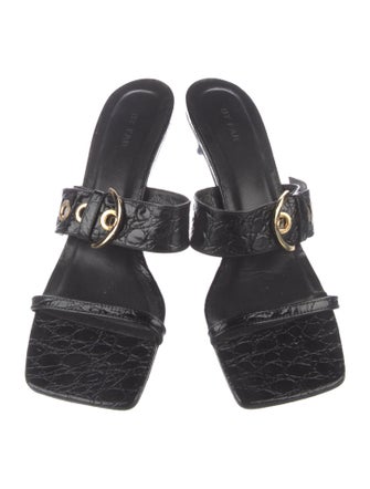 By Far Leather Slides