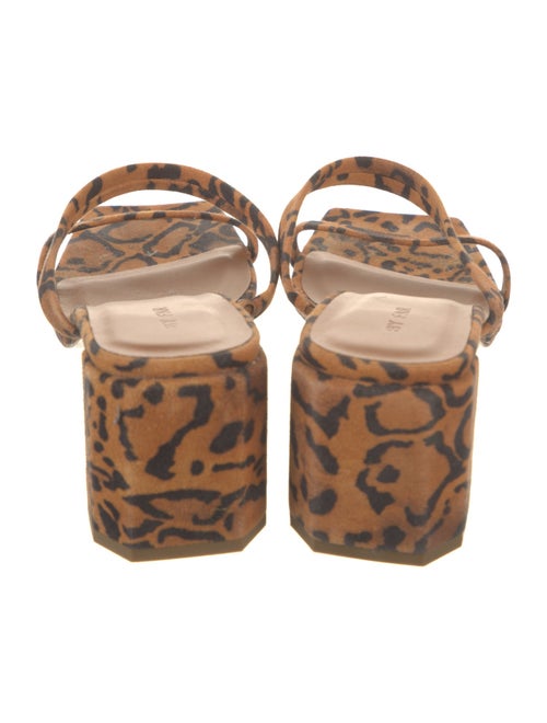 By Far Suede Animal Print Slides