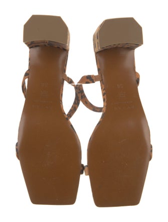 By Far Suede Animal Print Slides