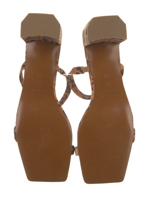 By Far Suede Animal Print Slides