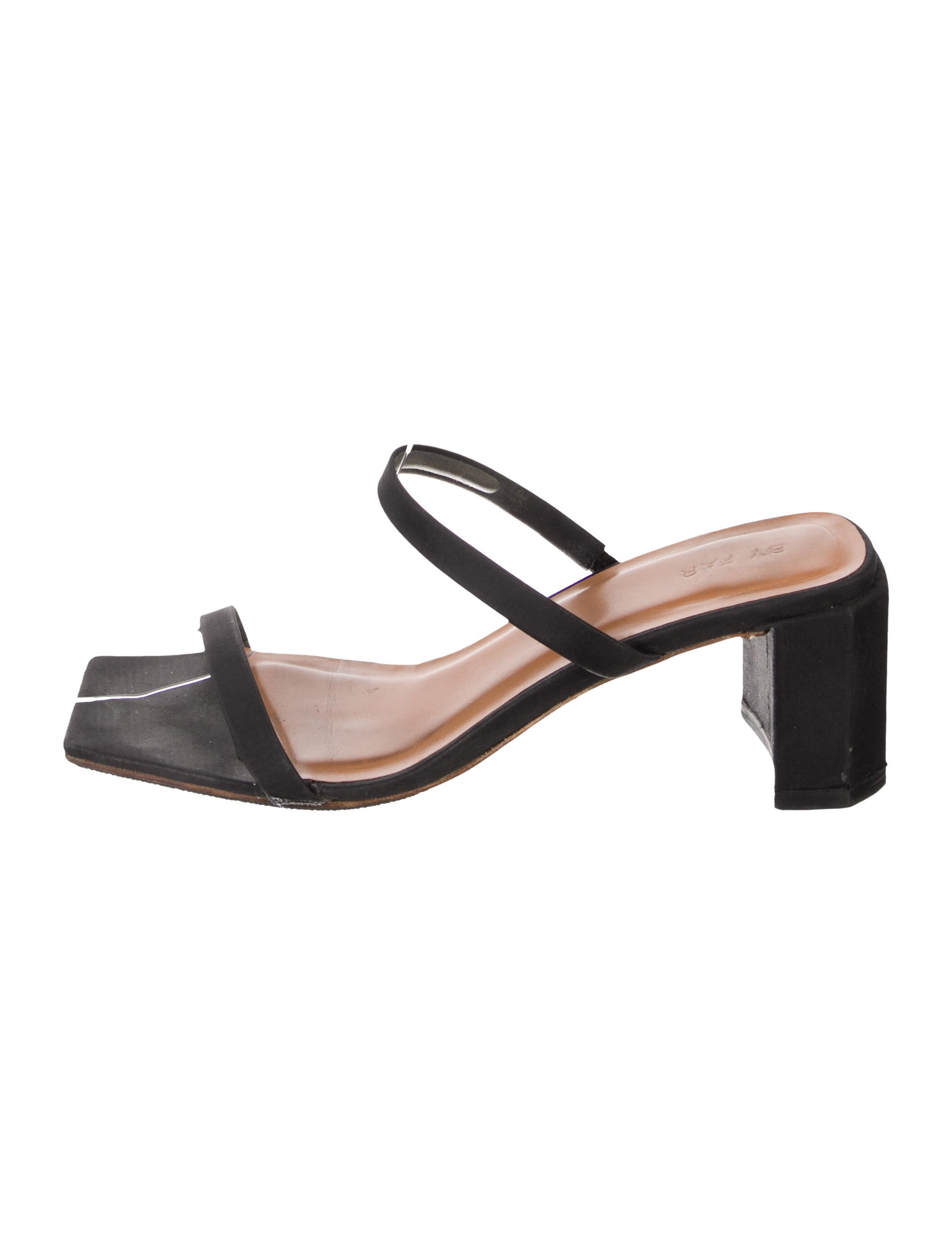 By Far Suede Slides