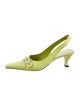 By Far Embossed Leather Slingback Pumps