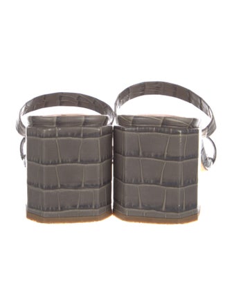 By Far Leather Slides