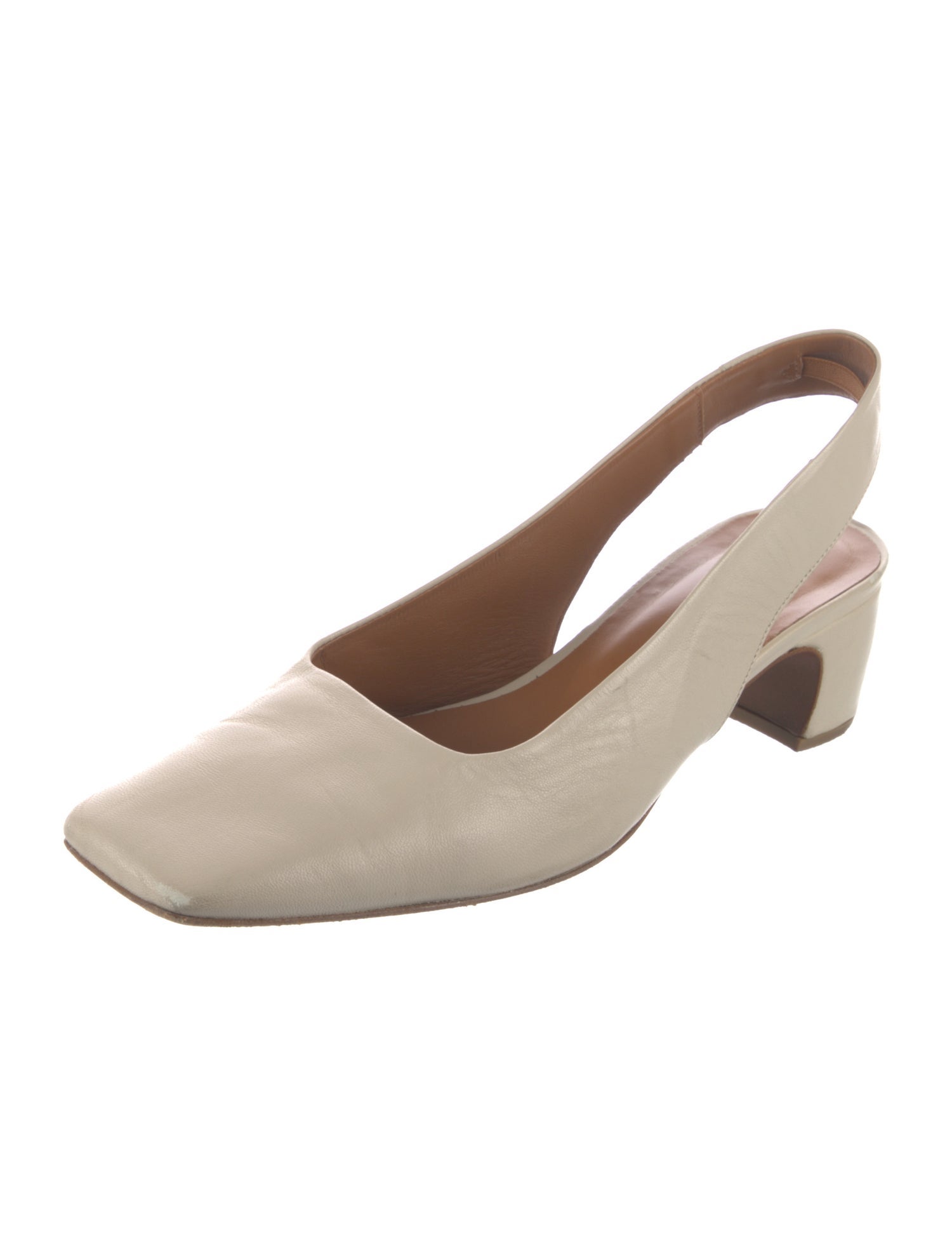 By Far Leather Slingback Pumps