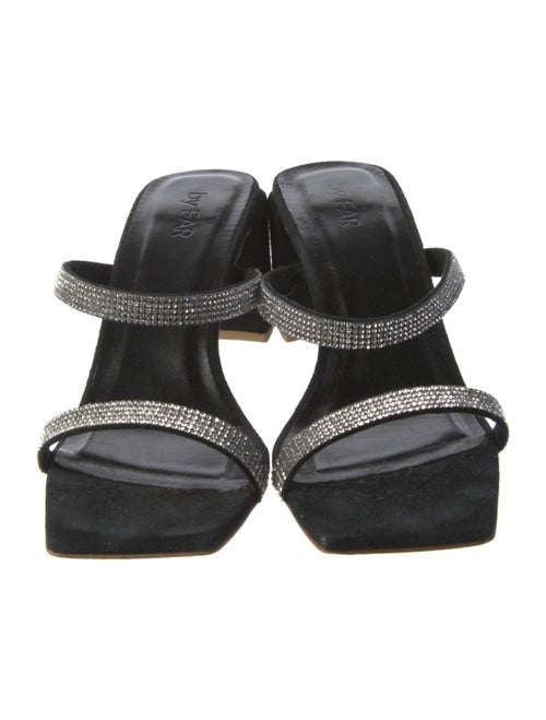 By Far Suede Crystal Embellishments Slides