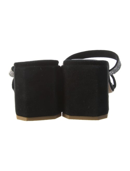 By Far Suede Crystal Embellishments Slides