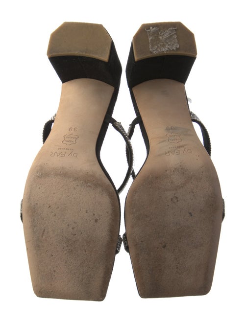 By Far Suede Crystal Embellishments Slides