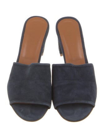 By Far Suede Leather Trim Embellishment Slides