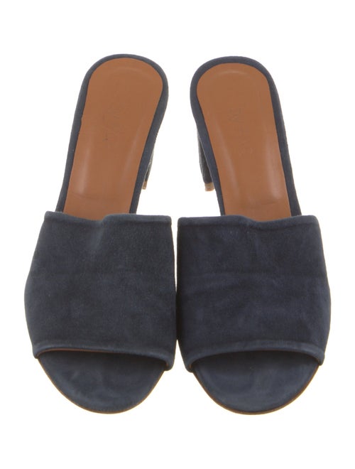 By Far Suede Leather Trim Embellishment Slides